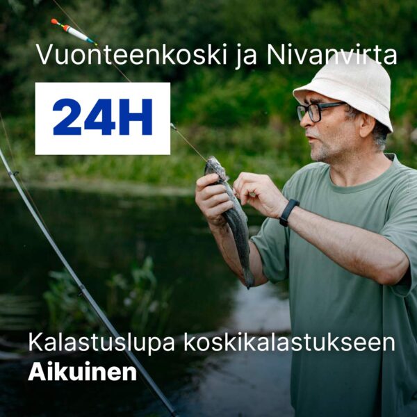 Vuonteenkoski ja nivanvirta 24h kalastuslupa koskikalastukseen